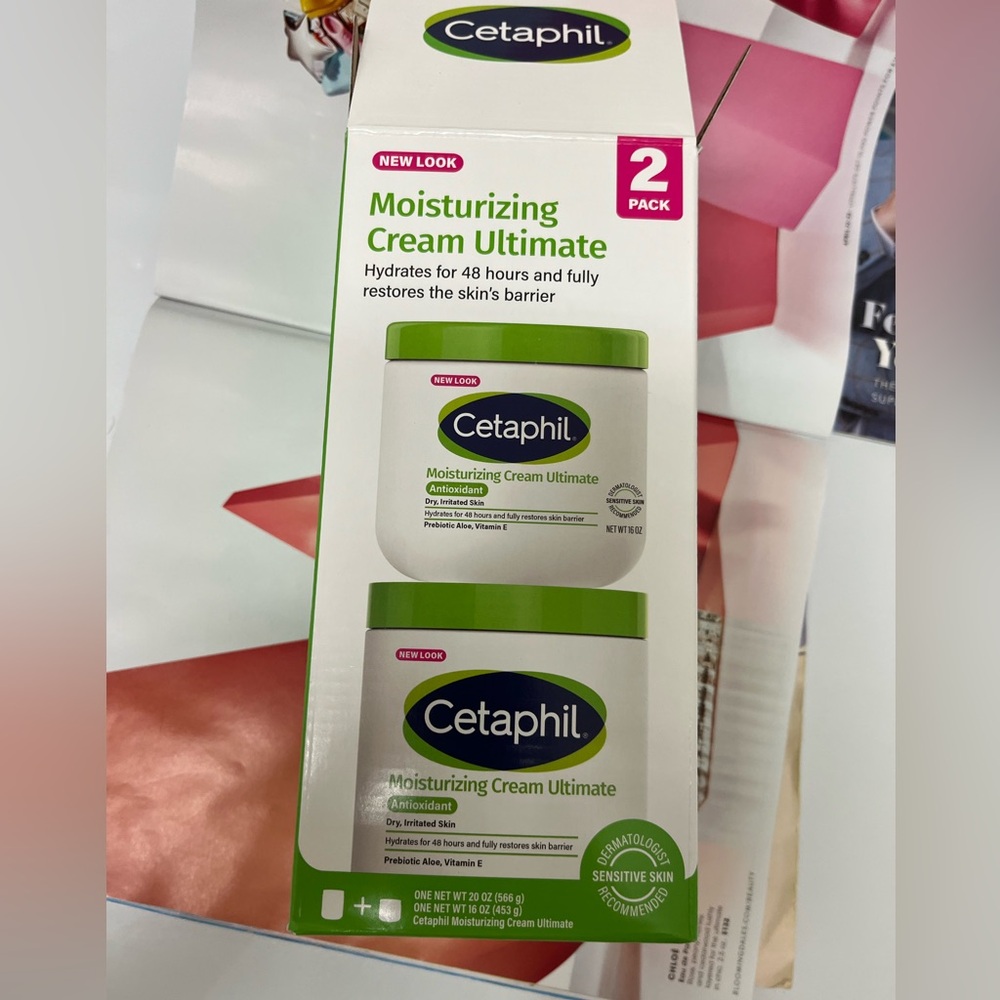 Cetaphil Moisturizing Cream Very Dry to Dry, Sensitive Skin 16oz.+20oz new 2025